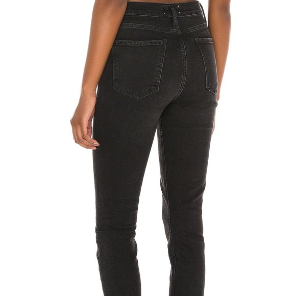 Agolde Nico High Rise Slim Fit Jeans Compilation Washed Black 32 - Picture 4 of 16